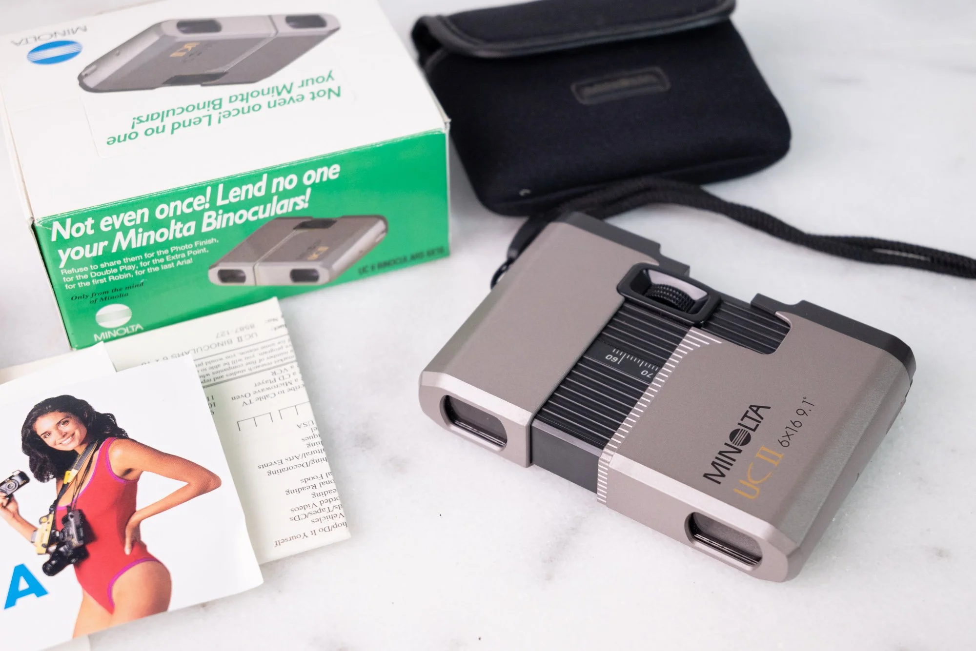 Minolta UC II 6 X 16 Optically Coated Compact Binoculars - Like